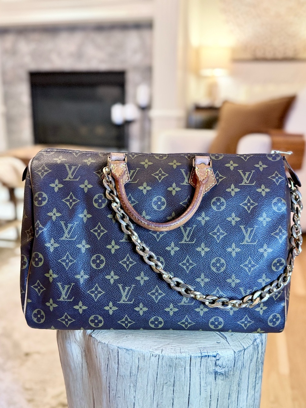 Louis Vuitton Speedy 35 Monogram – Vintage W/Padlock